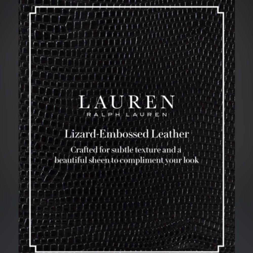 ๐ NWT 100% Authentic Ralph Lauren Lizard-Embossed Sophee Leather Bag - Picture 13 of 14